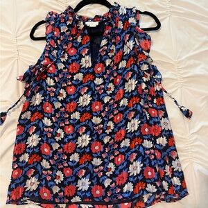 Kate Spade Floral Blouse - Red, Blue, White